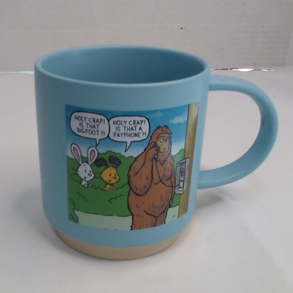 Hallmark Shoebox Mug Bigfoot Pay Phone Funny Cute Chuck & Beans Coffee Tea Cup